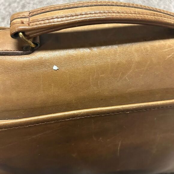 Vintage Coach Metropolitan 80s/90s All Leather Messenger Laptop Briefcase Bag - Picture 3 of 12